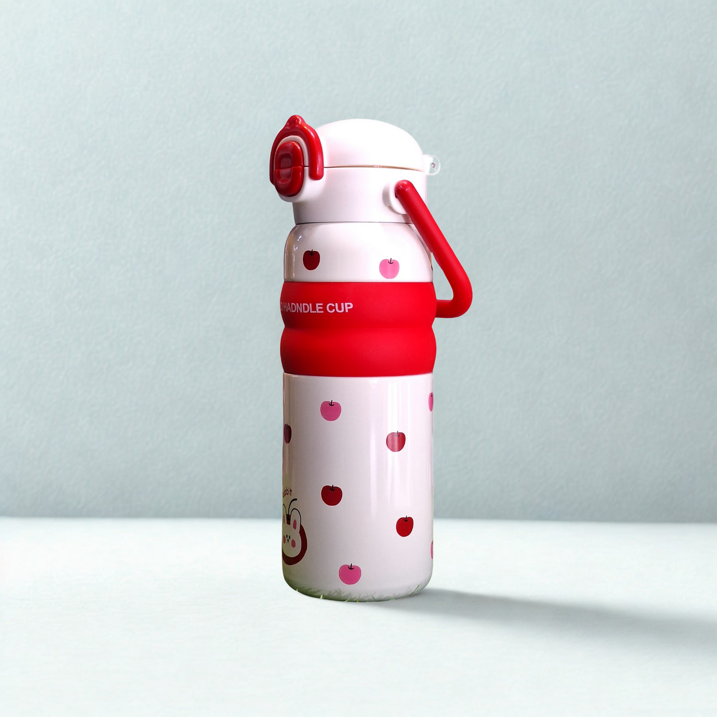 Cute Stainless Steel Insulated Bottle with Built-in Straw