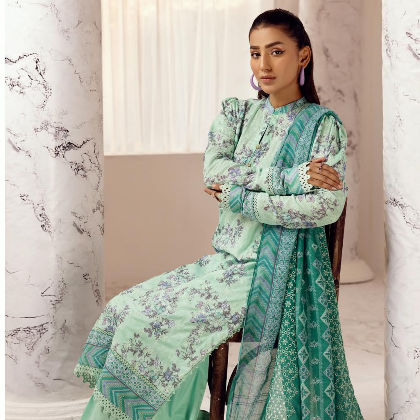 Mahees Hoorain Embroidered Lawn