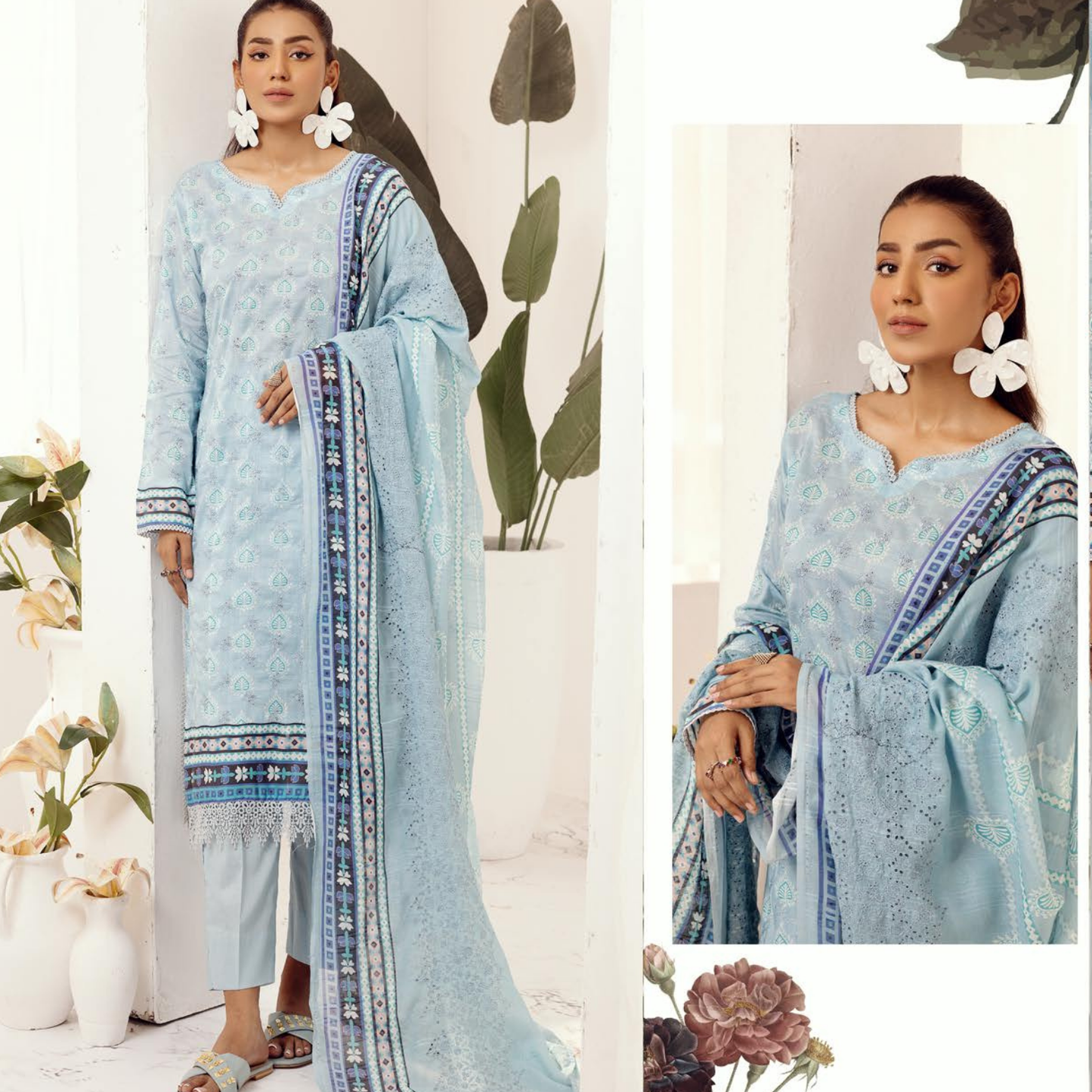 Mahees Hoorain Embroidered Lawn