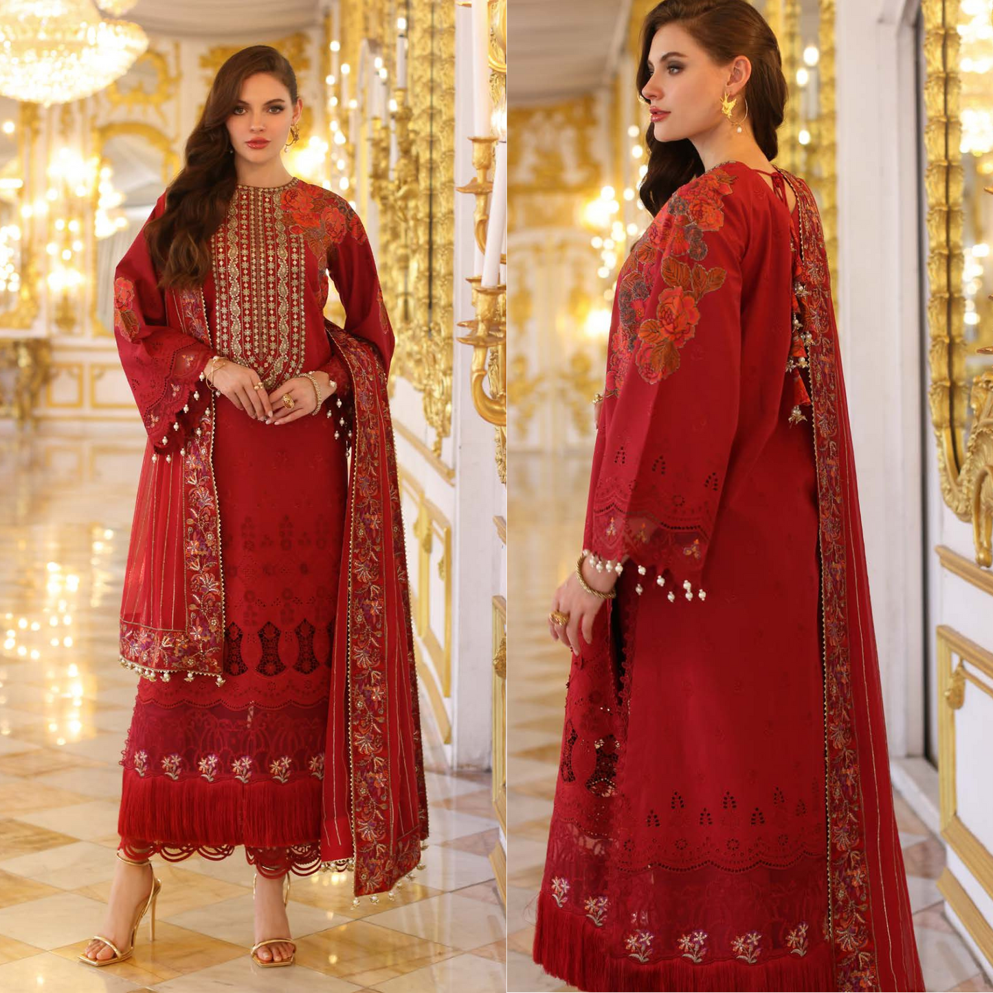 3-Piece Unstitched Premium Chiffli Collection