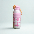 Cute Stainless Steel Insulated Bottle with Built-in Straw