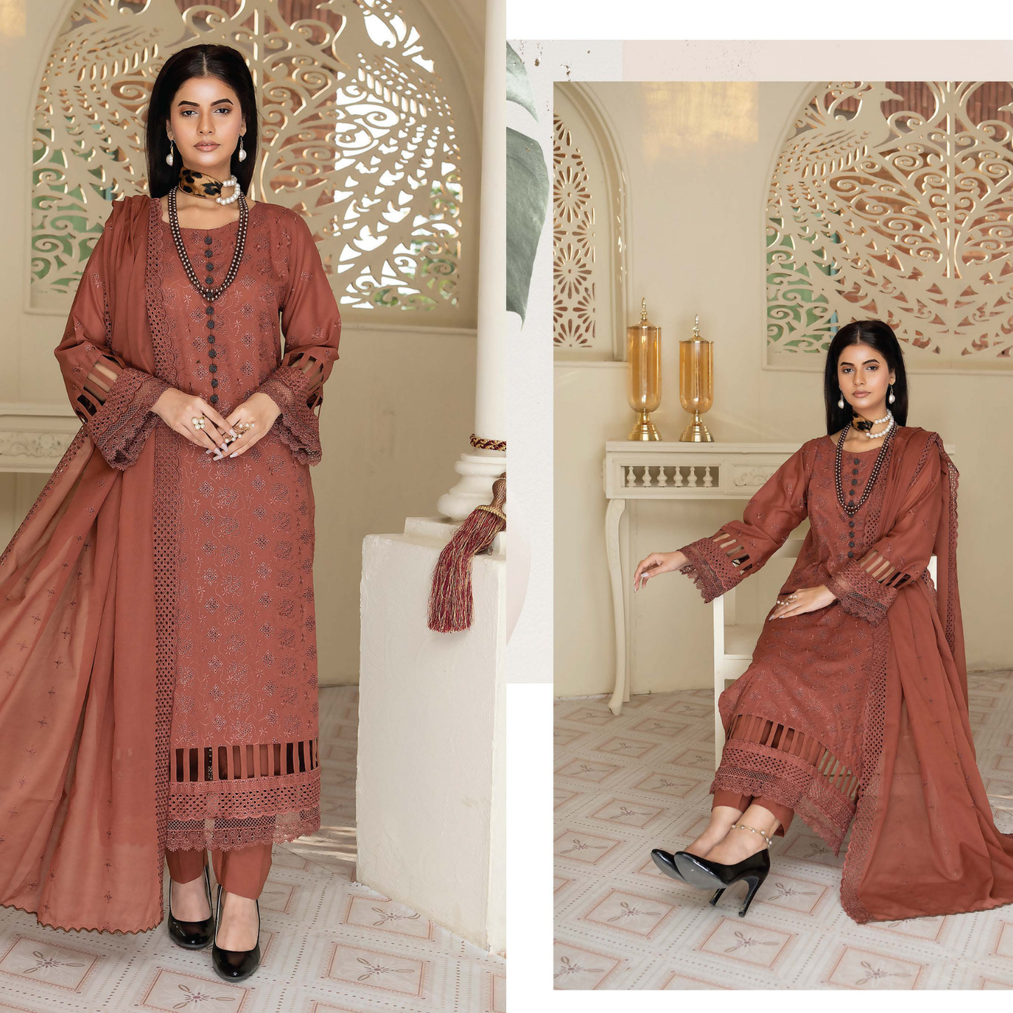 Meraki Exclusive Chikankari Lawn Ensemble