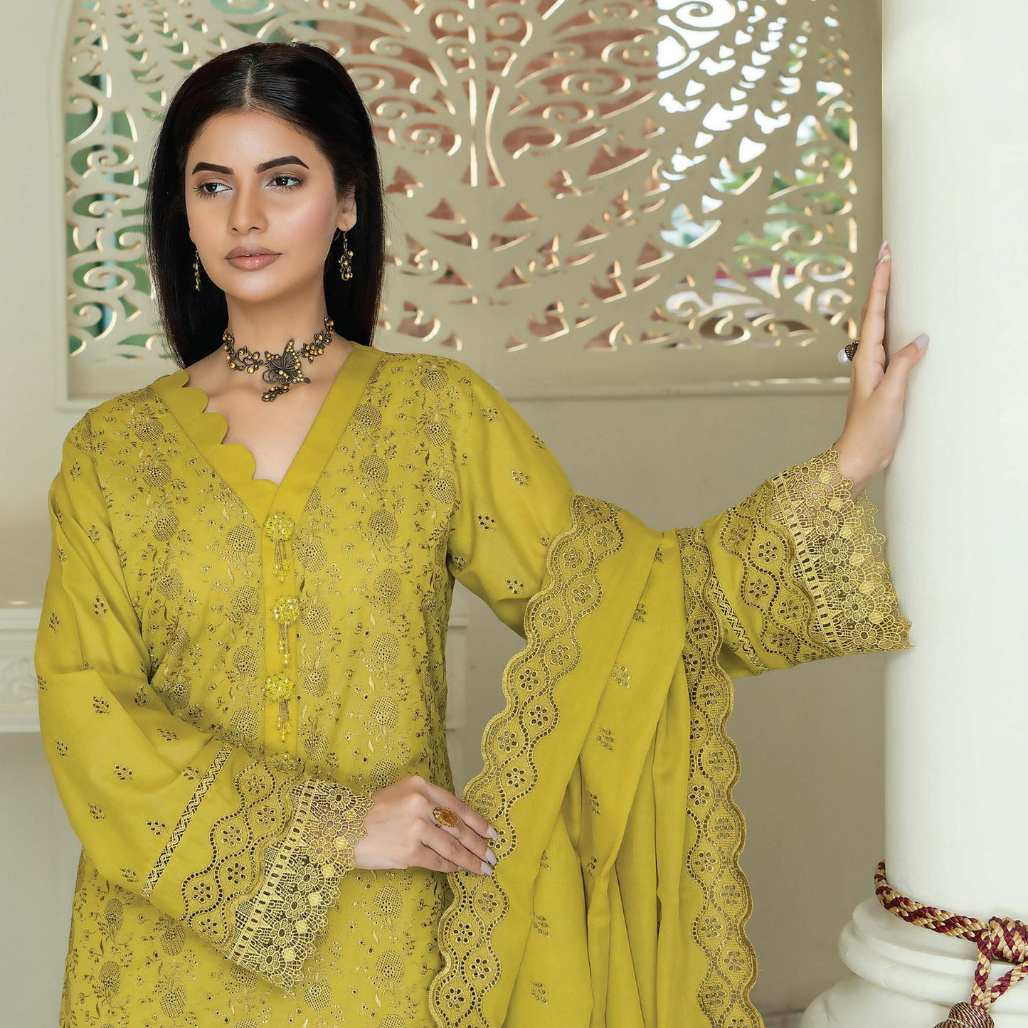 Meraki Exclusive Chikankari Lawn Ensemble