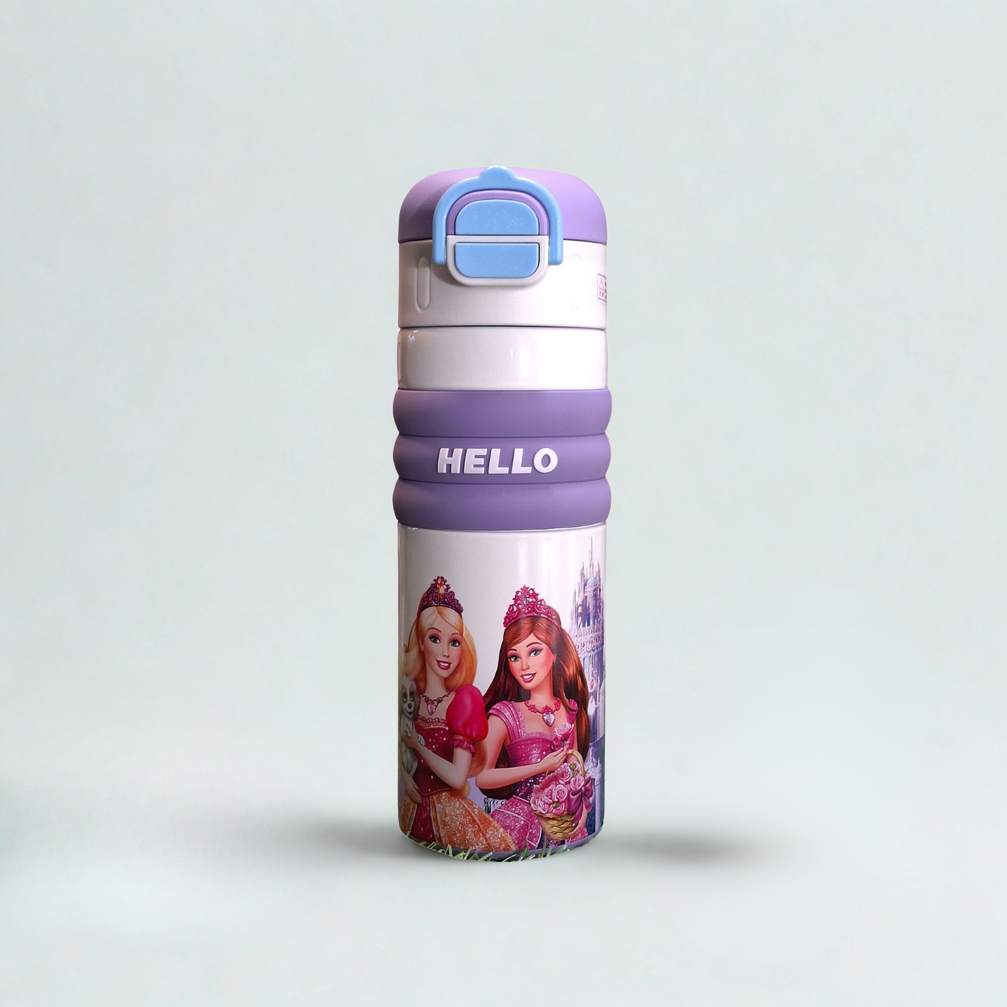 Cute Stainless Steel Insulated Bottle with Built-in Straw