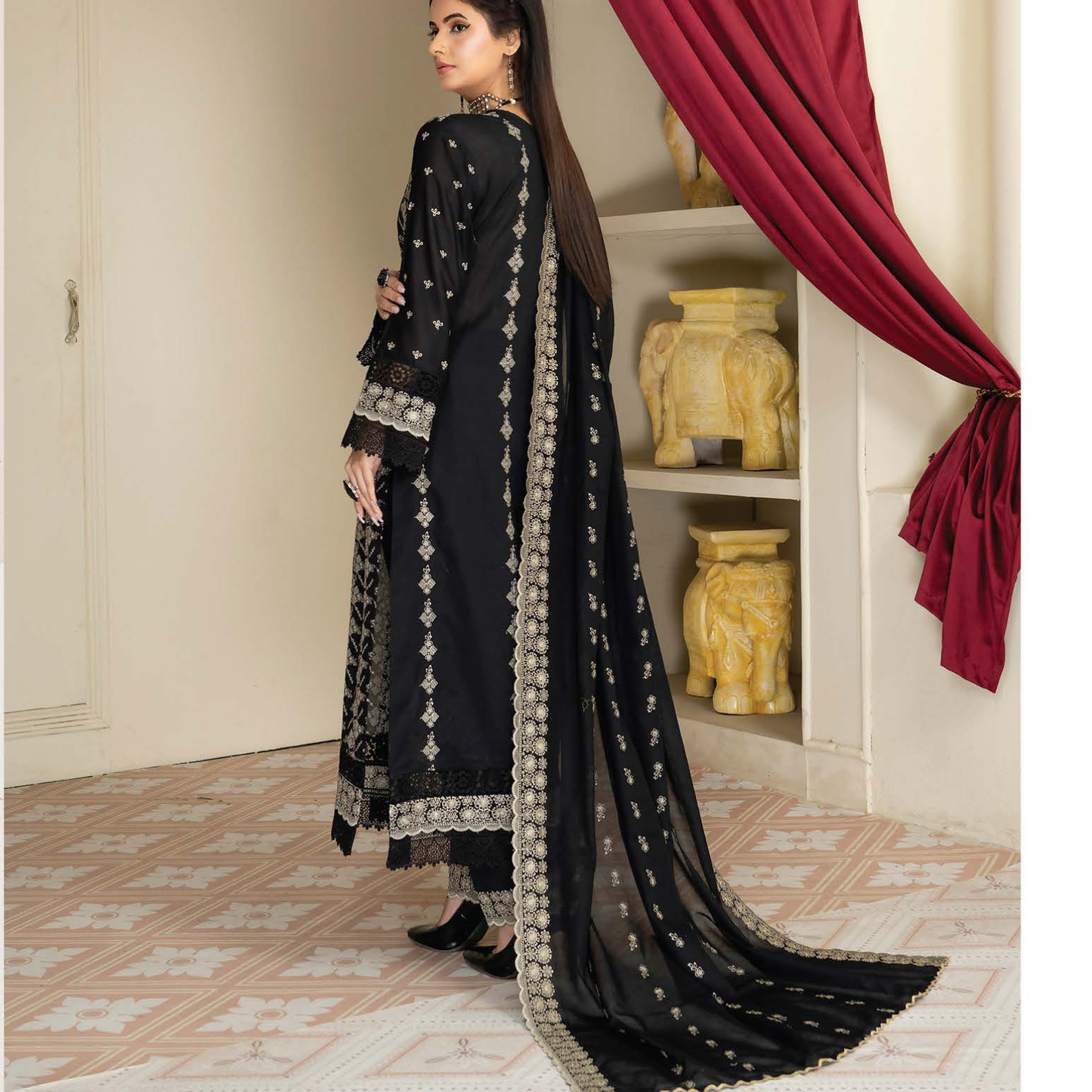 Meraki Exclusive Chikankari Lawn Ensemble