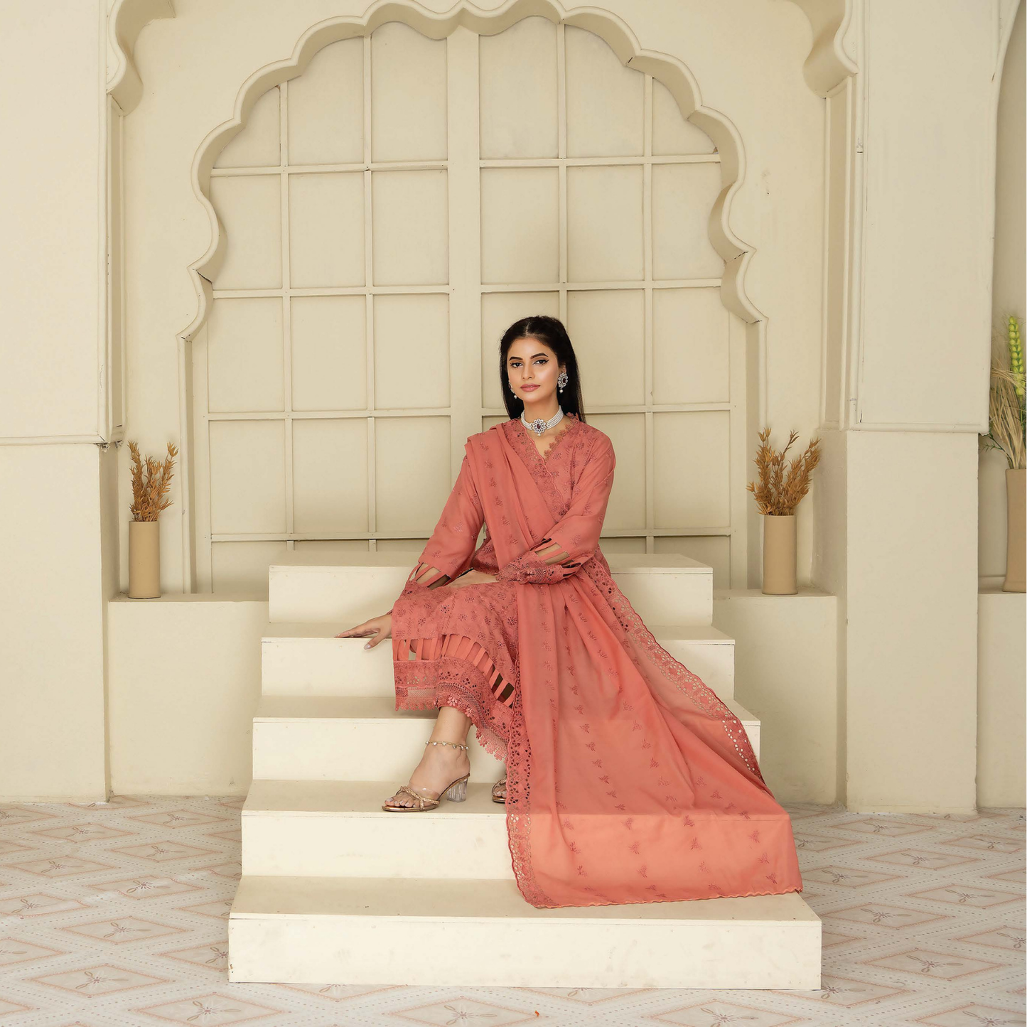 Meraki Exclusive Chikankari Lawn Ensemble