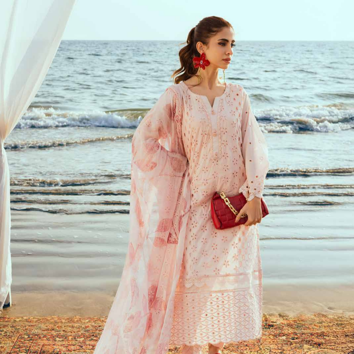 Chikankari Lawn Collection with Embroidered Chiffon Dupatta