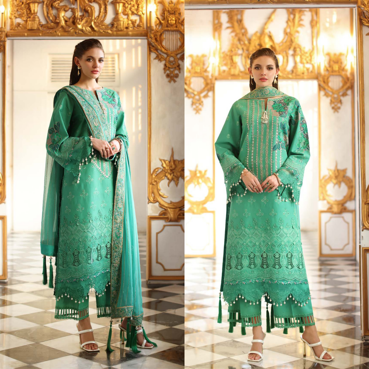 3-Piece Unstitched Premium Chiffli Collection