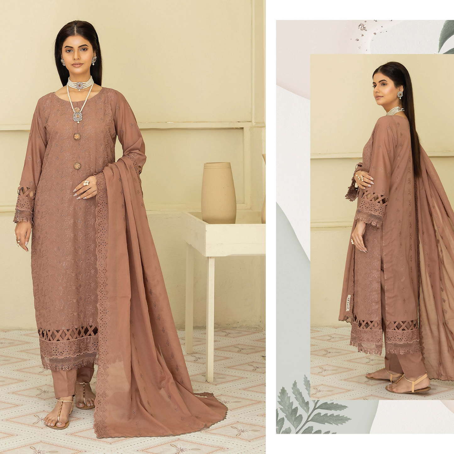 Meraki Exclusive Chikankari Lawn Ensemble