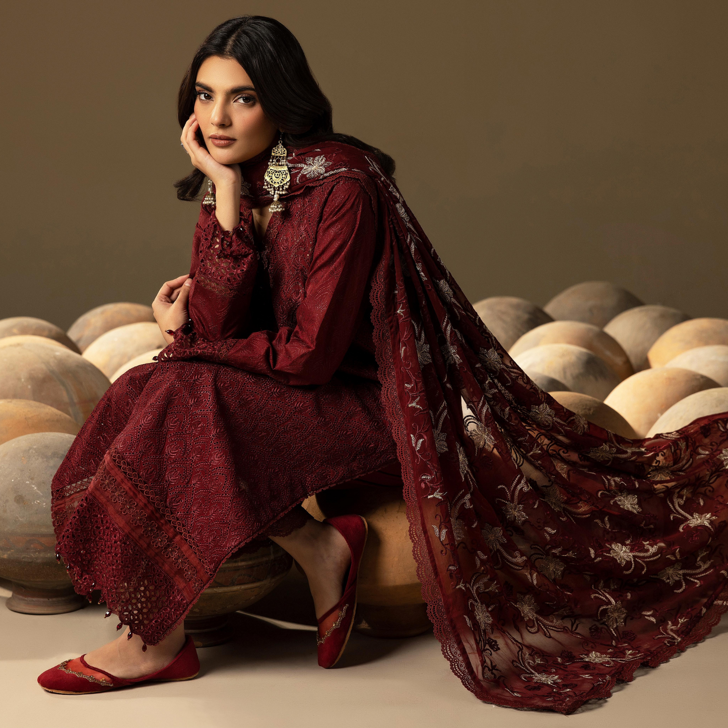 Mahees Dilkash Embroidered Chikankari Lawn