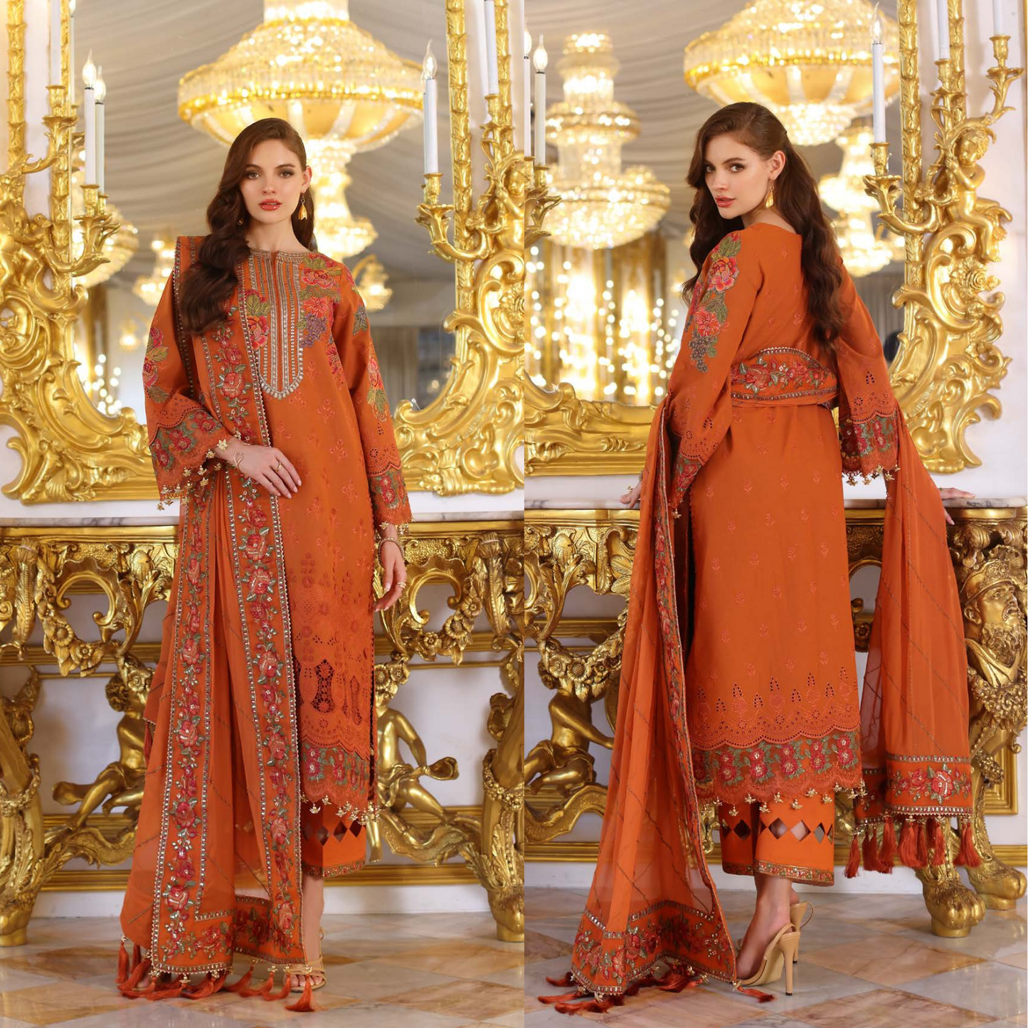 3-Piece Unstitched Premium Chiffli Collection