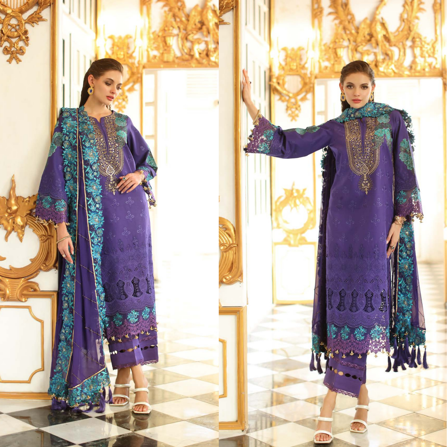 3-Piece Unstitched Premium Chiffli Collection