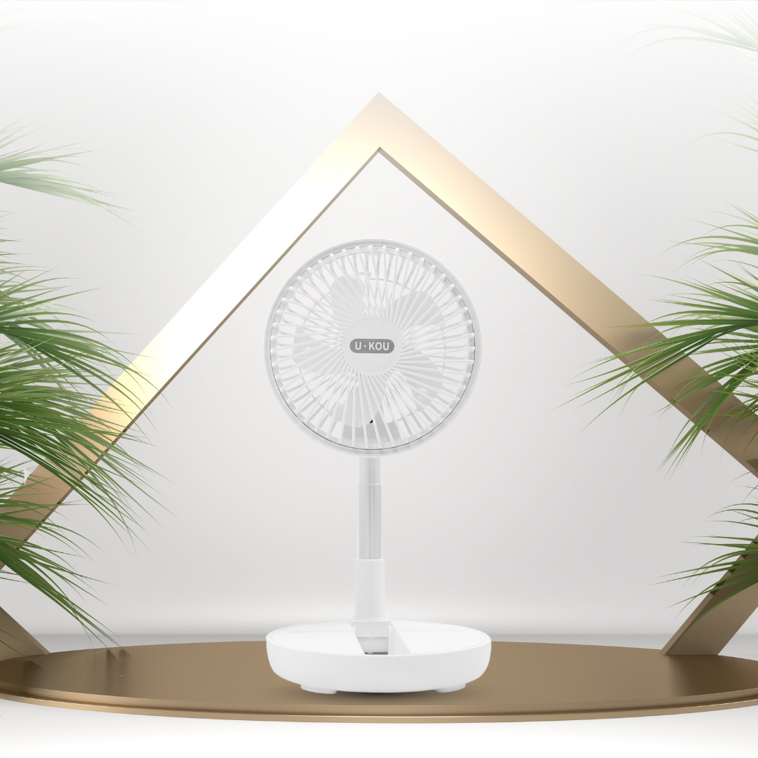 Fan With Folding Stand And USB Rechargeable