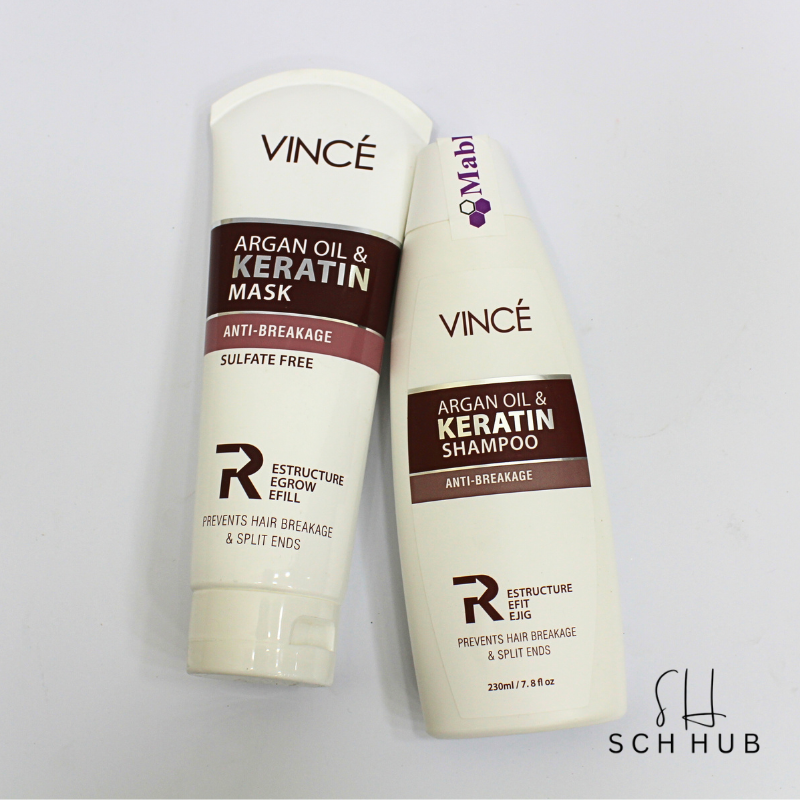 Vince Argan & Keratin Shampoo And Mask For Hairs C214:C215