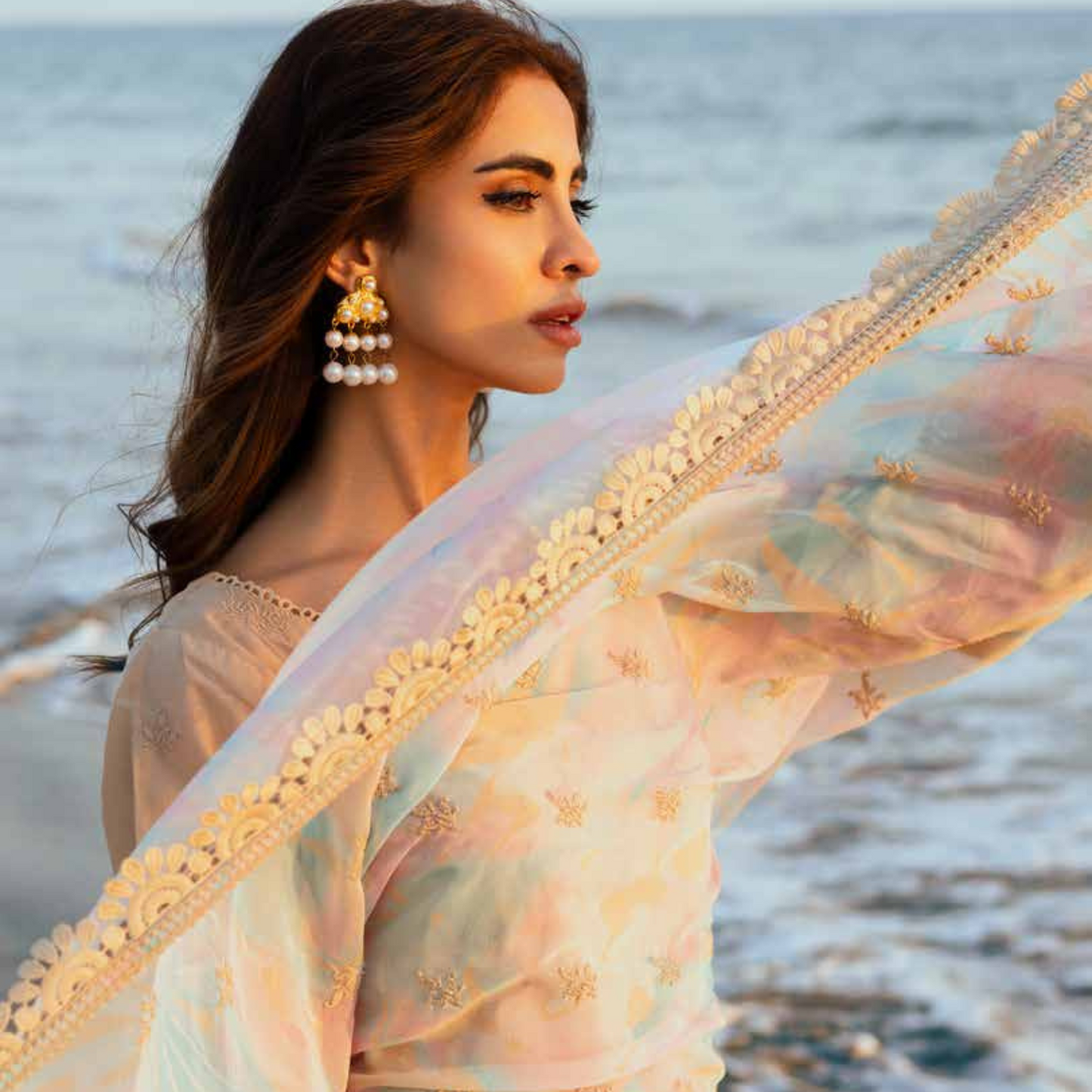 Chikankari Lawn Collection with Embroidered Chiffon Dupatta