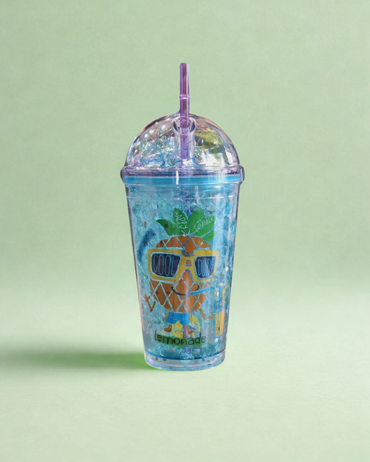 Acrylic Double Wall Trumbler With Straw