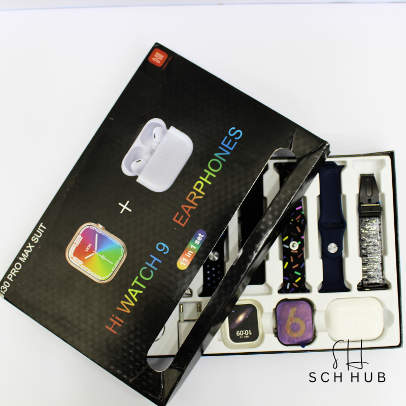 i30 Pro Max Suit 11 in 1 Hi Watch 9 Smartwatch