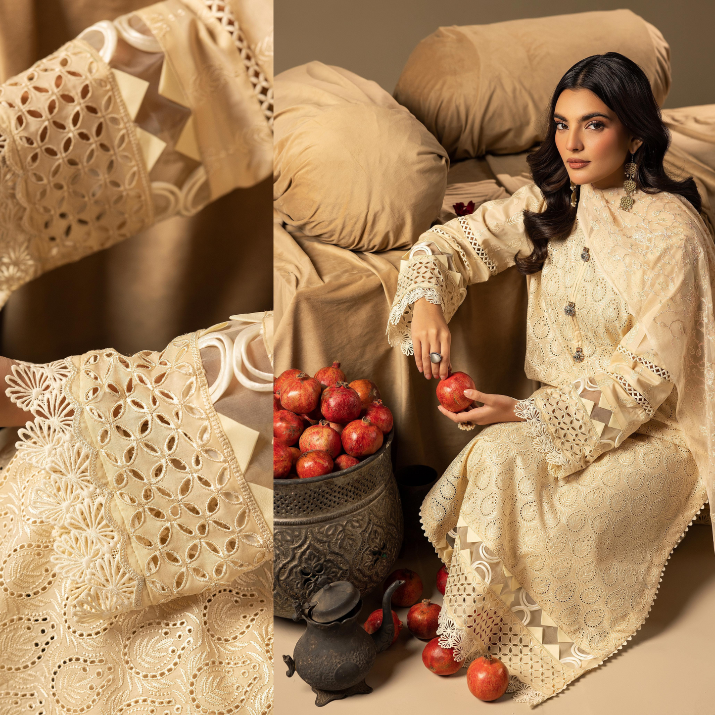 Mahees Dilkash Embroidered Chikankari Lawn