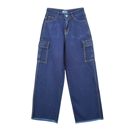 Women’s Cargo Jeans with Wide Leg Fit