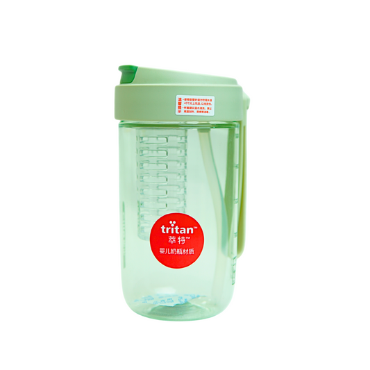 550ML Fruit Tea Water Bottle with Straw and Filter