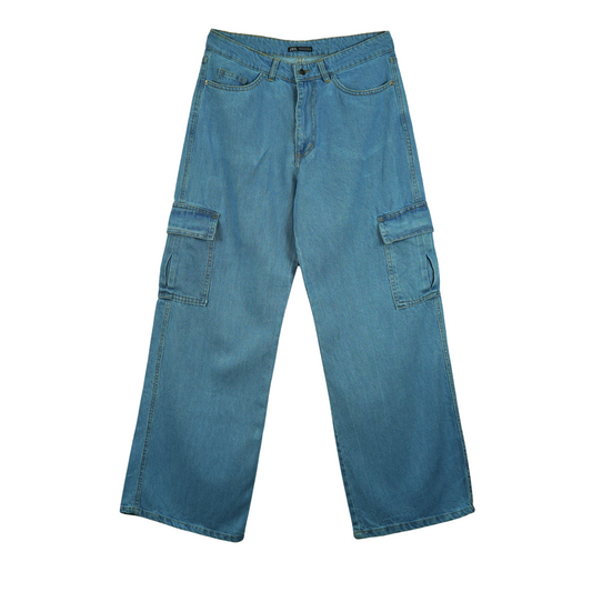 Women’s Cargo Jeans with Wide Leg Fit