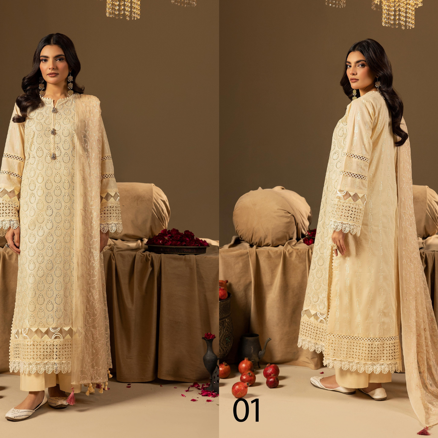 Mahees Dilkash Embroidered Chikankari Lawn