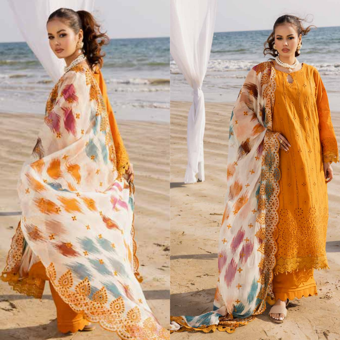 Chikankari Lawn Collection with Embroidered Chiffon Dupatta