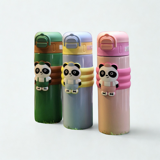 Panda Dual Sipper Steel Double-Walled Insulated Bottle