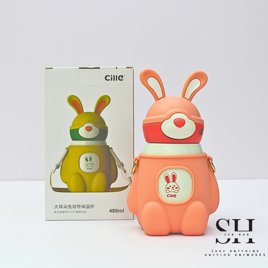 Thermos Cup In Rabbit Shape With Strap