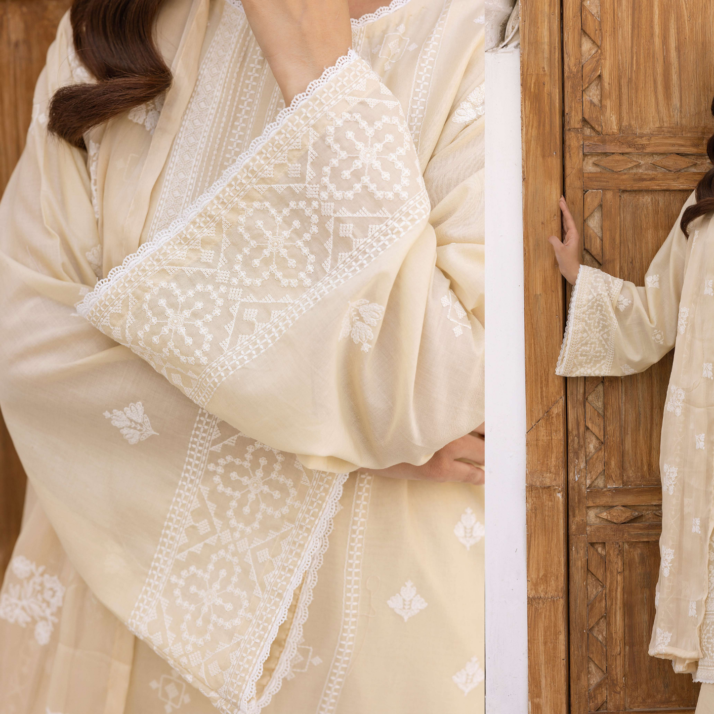 Mahees Exclusive Cotton Thread Embroidered Lawn