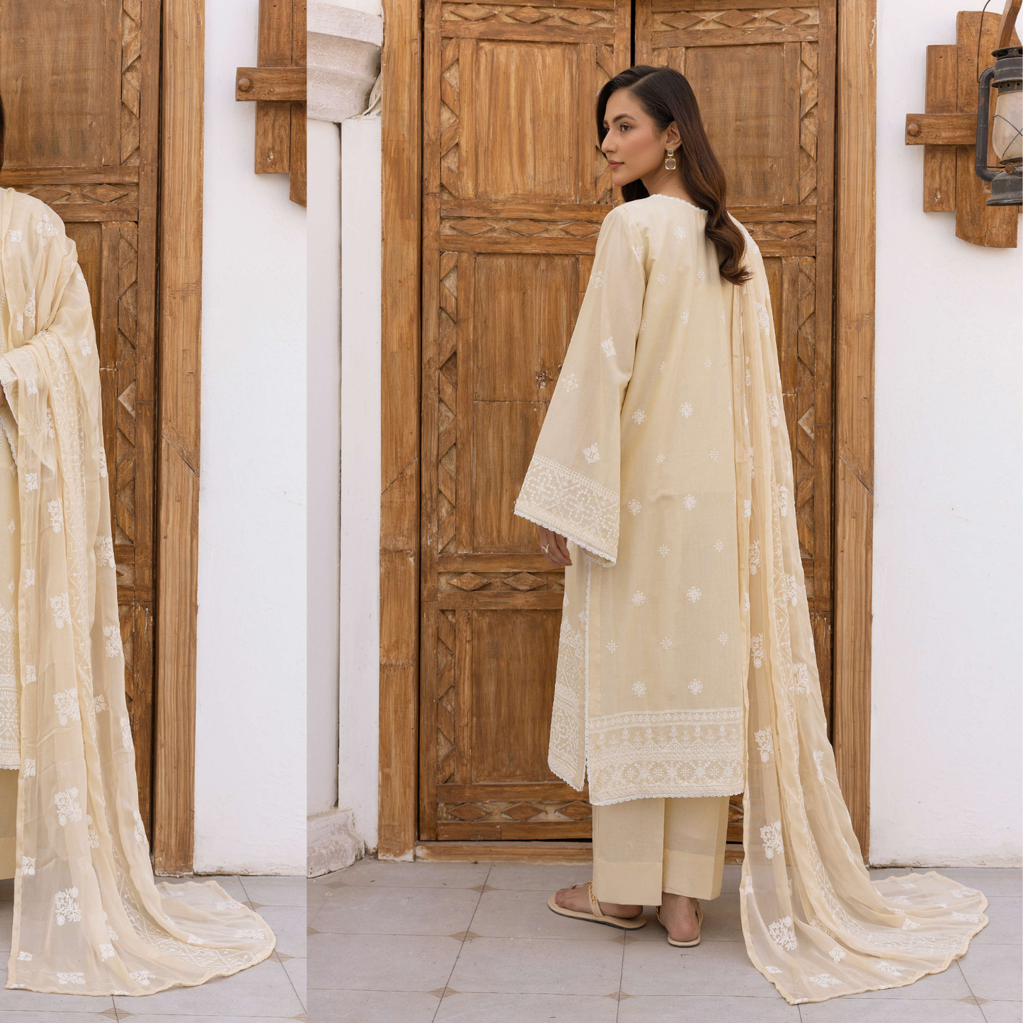 Mahees Exclusive Cotton Thread Embroidered Lawn