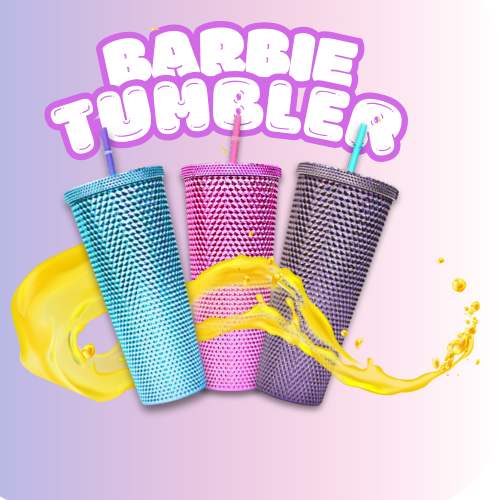 Barbie Tumbler With Straw