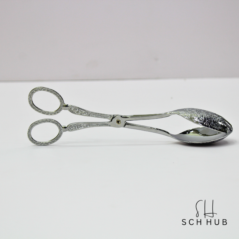 Cake Tong In Silver-Plated