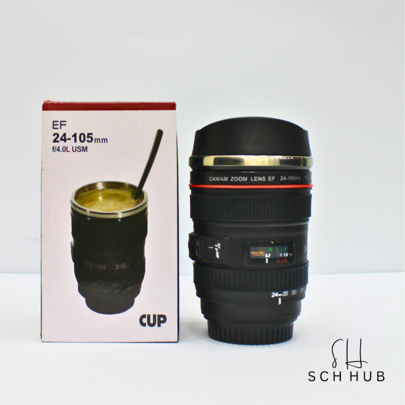 Coffee Mug In Camera Lens Style