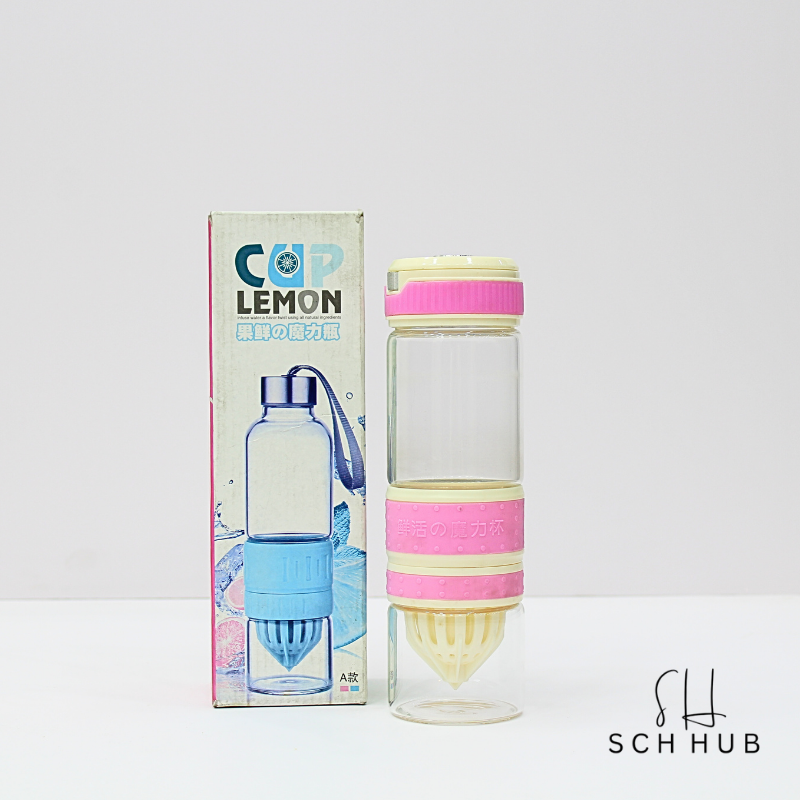 Cup Lemon Infuse Glass Bottle/ Citrus Zinger