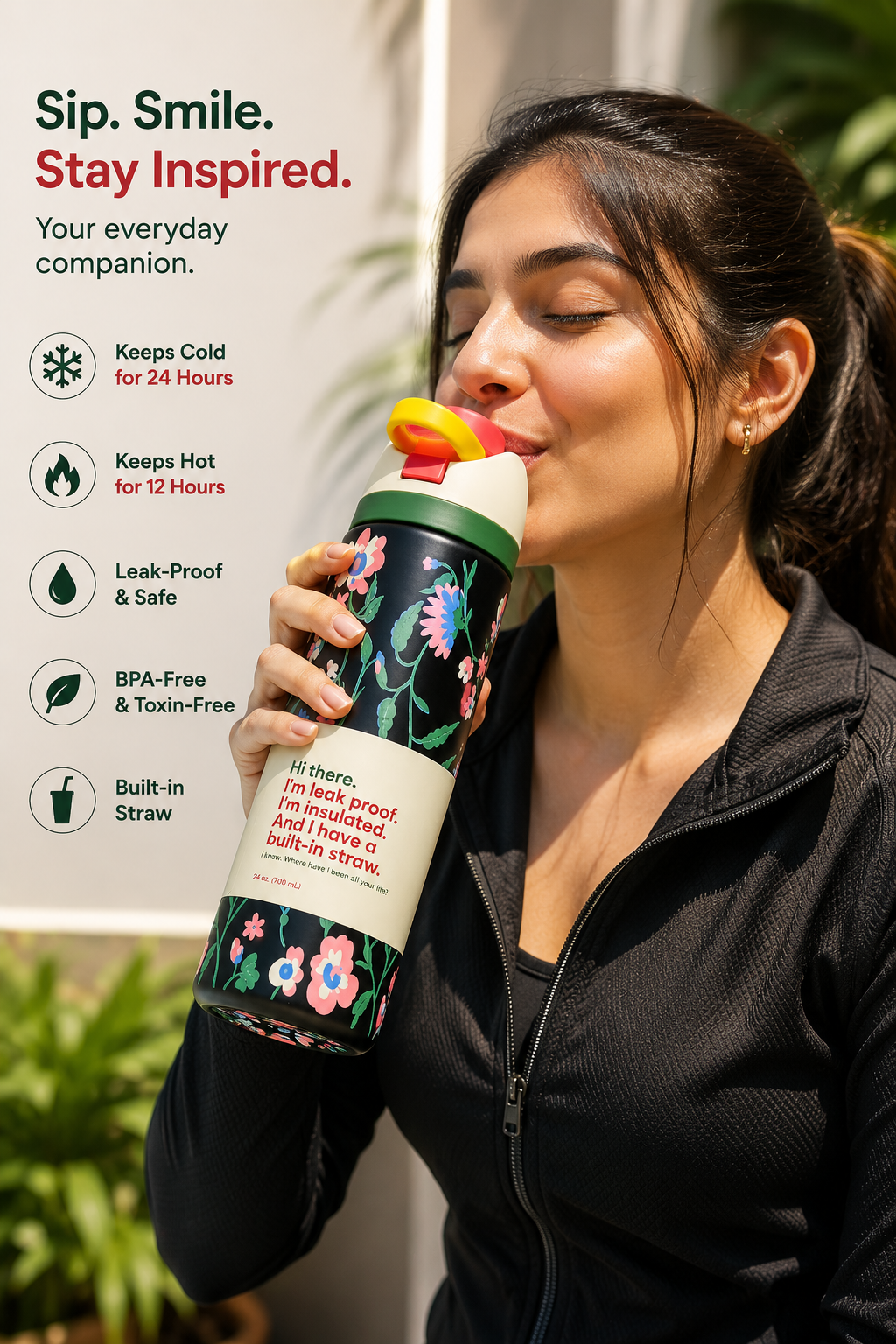 Floral Insulated Bottle