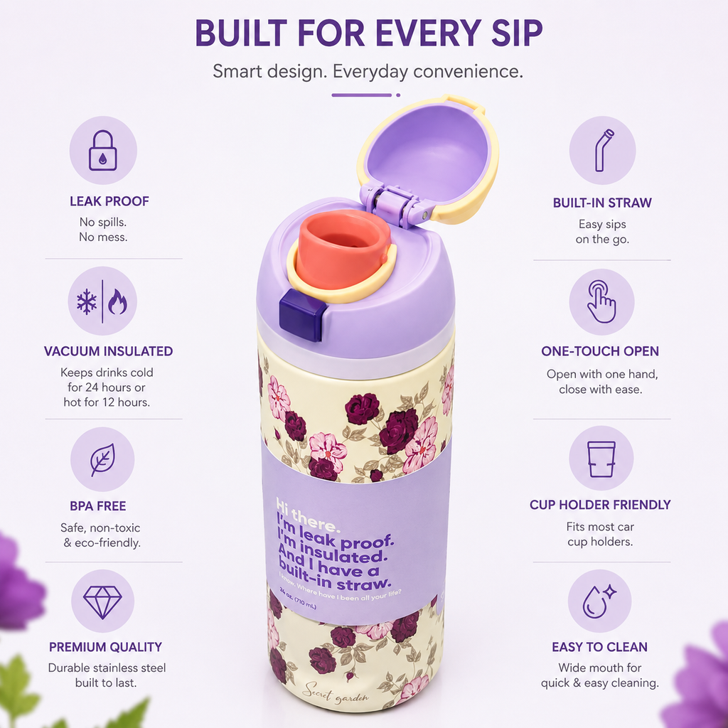 Floral Insulated Bottle