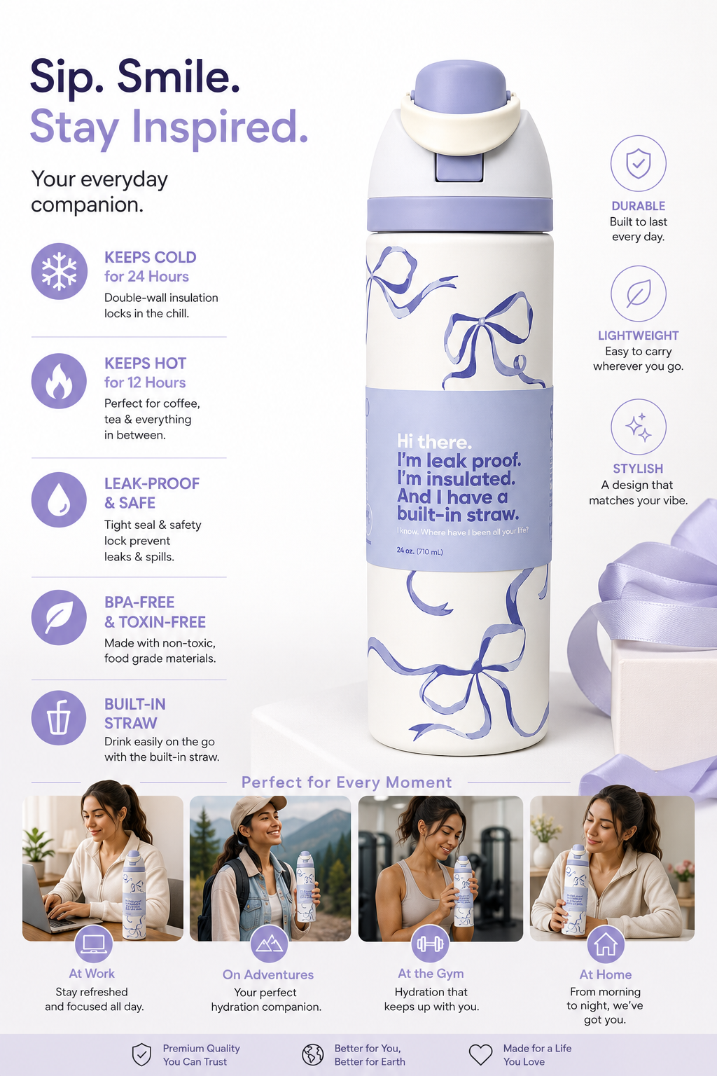 Floral Insulated Bottle