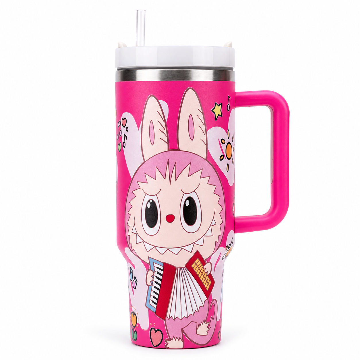 Floral Insulated Labubu Bottle