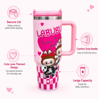Floral Insulated Labubu Bottle