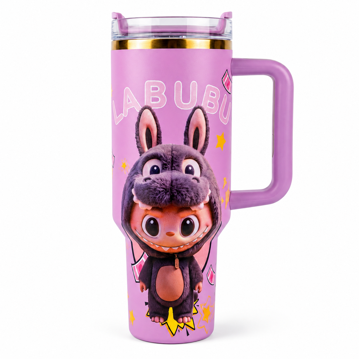 Floral Insulated Labubu Bottle