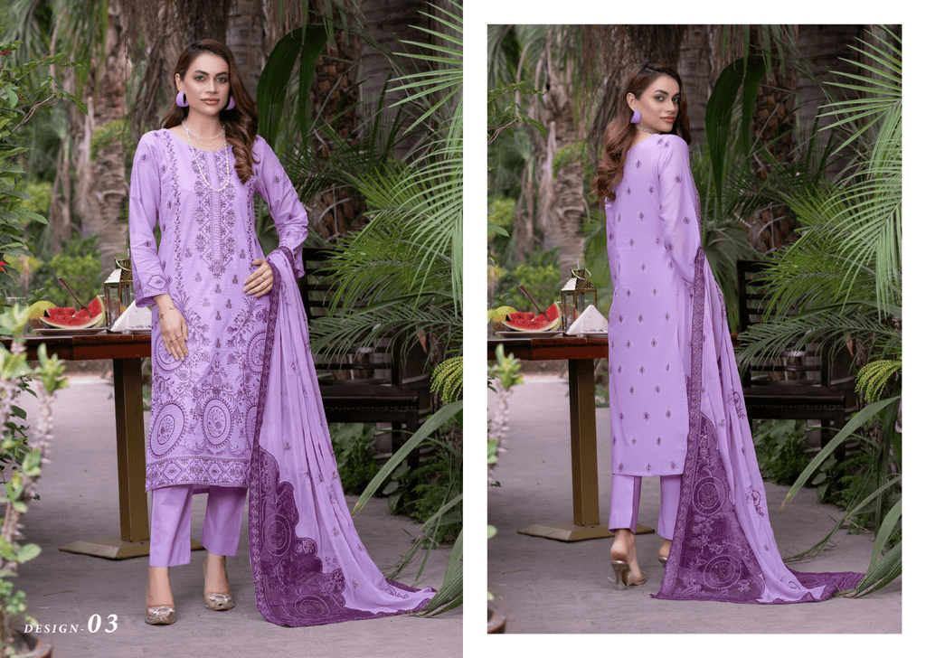 Mahrosh – Premium Embroidered Chiffon (Unstitched 3PC)