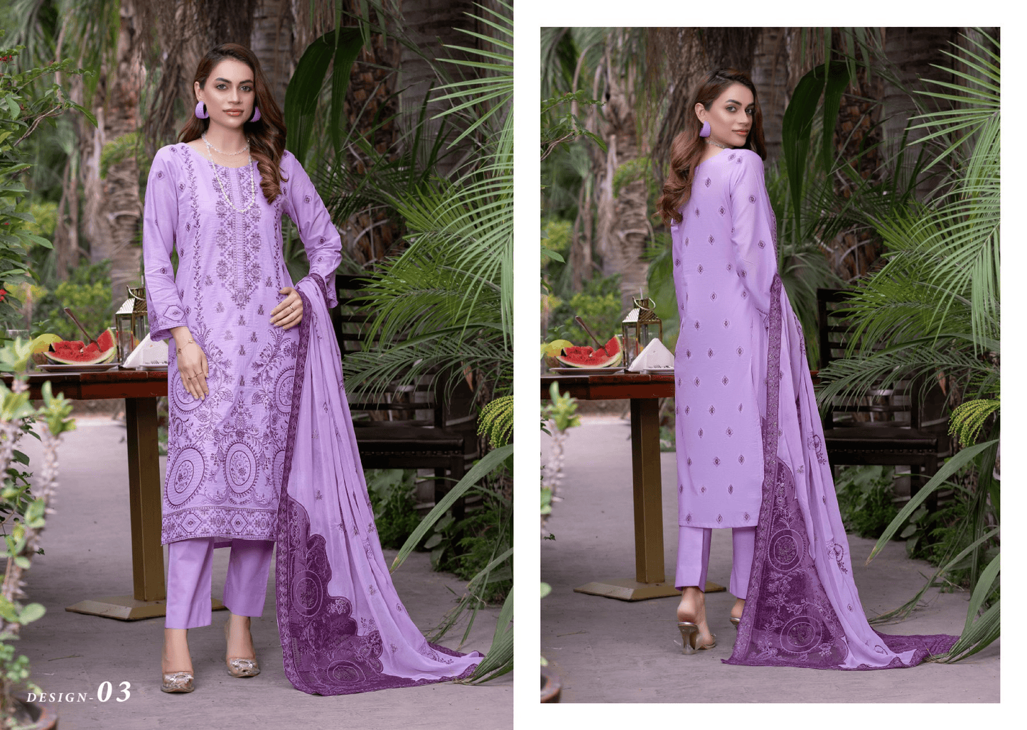 Mahrosh – Premium Embroidered Chiffon (Unstitched 3PC)