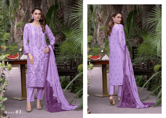 Mahrosh – Premium Embroidered Chiffon (Unstitched 3PC)