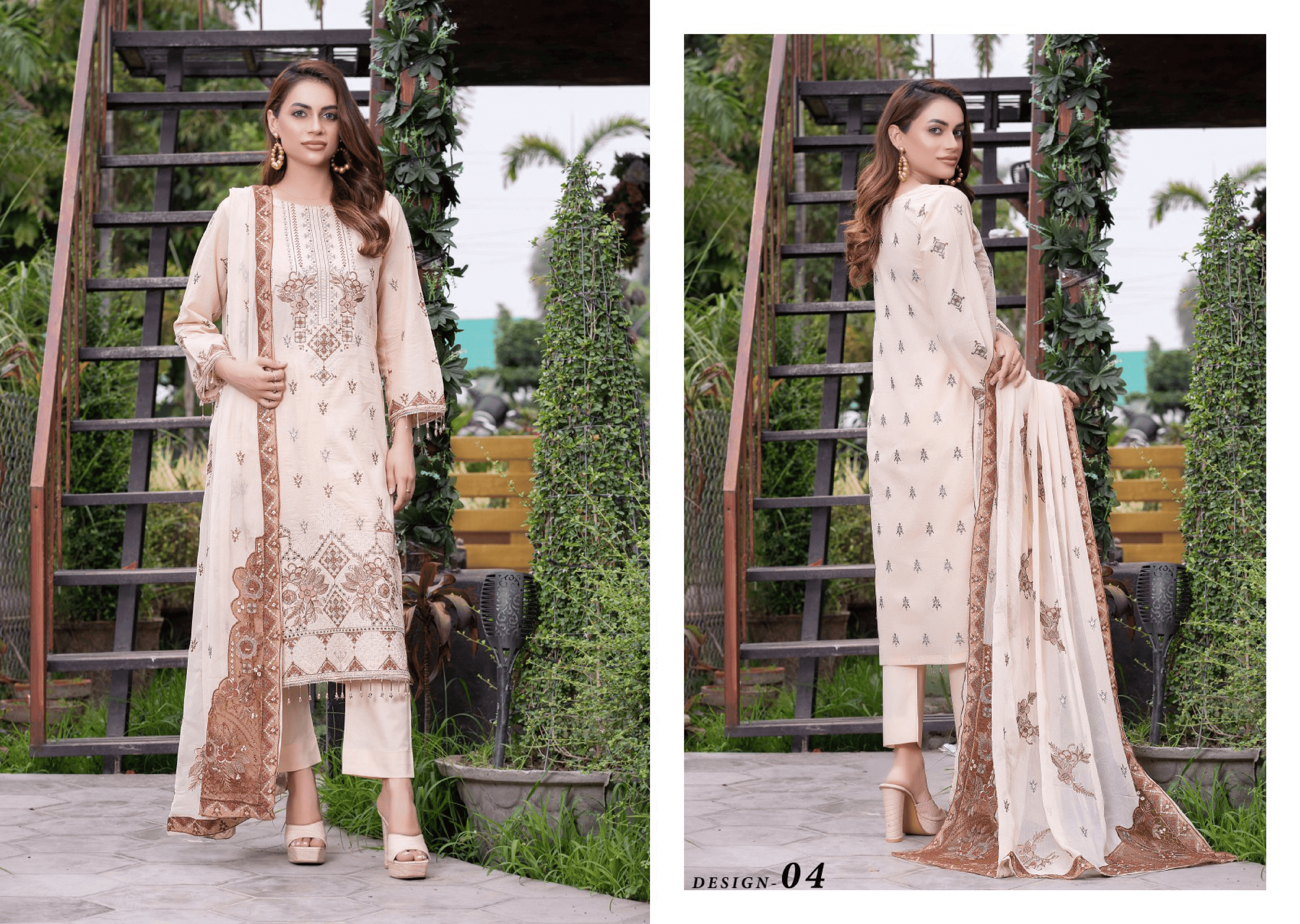 Mahrosh – Premium Embroidered Chiffon (Unstitched 3PC)