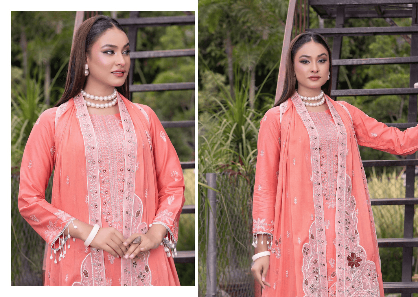 Mahrosh – Premium Embroidered Chiffon (Unstitched 3PC)