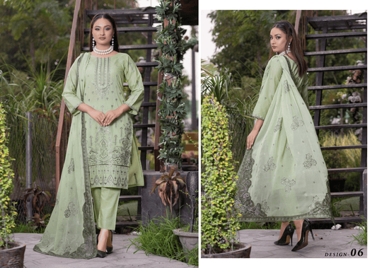 Mahrosh – Premium Embroidered Chiffon (Unstitched 3PC)