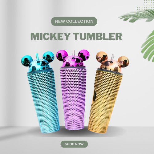 Mickey Tumbler Cup With Straw