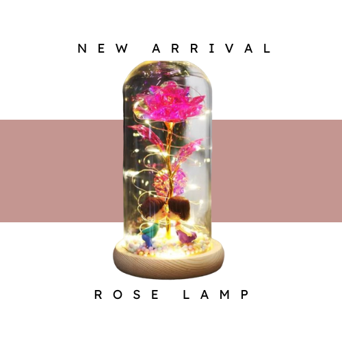 Rose Led Crystal Lamp