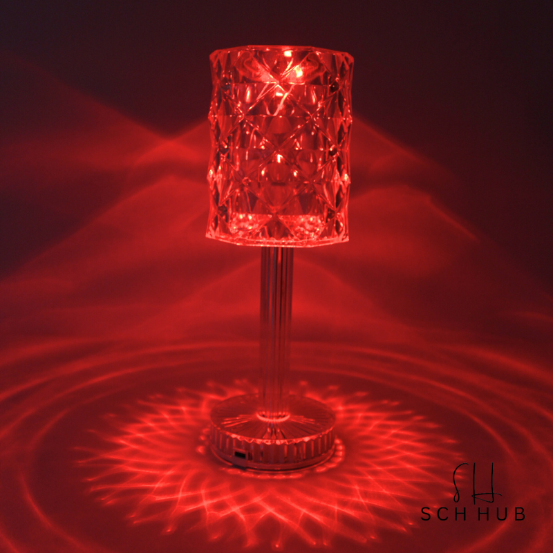 Rose Led Crystal Lamp